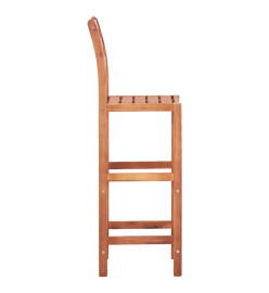 Chaises de bar lot de 4 bois d'acacia solide