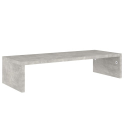 Support de moniteur Gris béton 60x23,5x12 cm Bois d'ingénierie