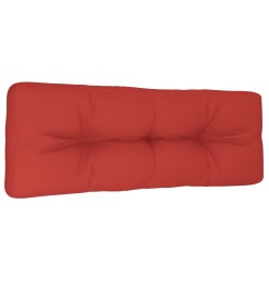 Coussin de palette rouge 120x40x12 cm tissu