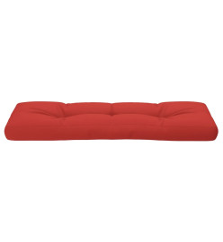 Coussin de palette rouge 120x40x12 cm tissu