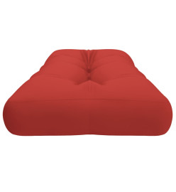 Coussin de palette rouge 120x40x12 cm tissu