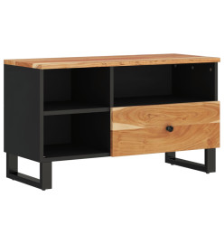 Meuble TV 80x33x46 cm bois d'acacia solide et bois d'ingénierie