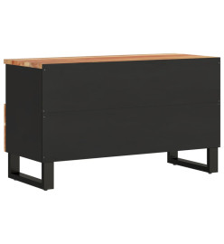 Meuble TV 80x33x46 cm bois d'acacia solide et bois d'ingénierie