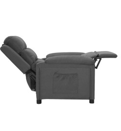 Fauteuil inclinable Gris foncé Tissu