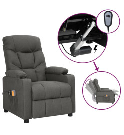 Fauteuil électrique de massage Gris foncé Tissu