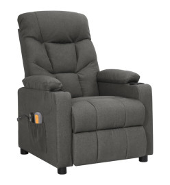 Fauteuil électrique de massage Gris foncé Tissu