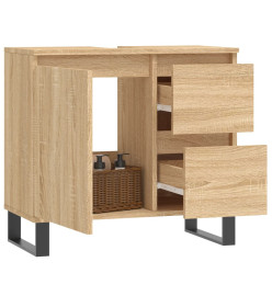 Armoire salle de bain chêne sonoma 65x33x60 cm