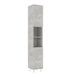 Armoire de salle de bain Gris béton 30x30x179 cm Aggloméré