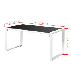 Salon de jardin 4 pcs avec coussins Acier Blanc