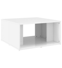 Tables basses 4 pcs Blanc brillant 33x33x33 cm Aggloméré