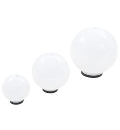 Jeu de lampe boule à LED 3 pcs PMMA sphérique 20/30/40 cm