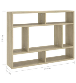 Étagère murale Chêne sonoma 75x16x55 cm Aggloméré