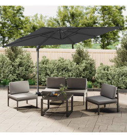 Parasol cantilever à double toit Anthracite 300x300 cm