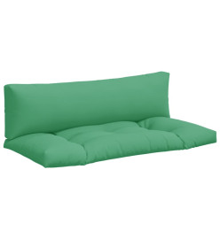 Coussins de palette 2 pcs vert tissu