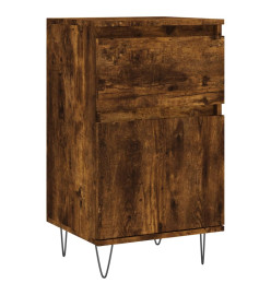 Buffet chêne fumé 40x35x70 cm bois d'ingénierie