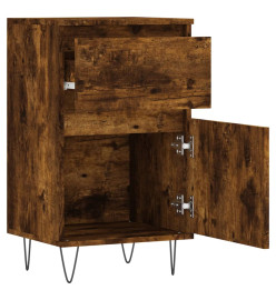 Buffet chêne fumé 40x35x70 cm bois d'ingénierie