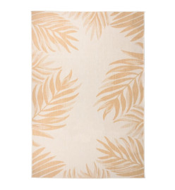 Tapis à tissage plat d'extérieur 160x230 cm Motif de feuille