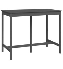 Table de bar Gris 140x80x110 cm Bois massif de pin