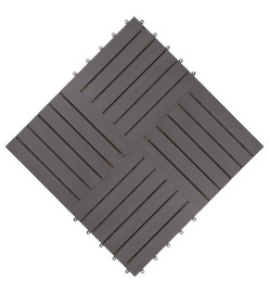 Carreaux de terrasse 30pcs Délavage gris 30x30 cm Acacia solide