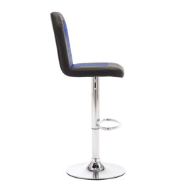 Chaises de bar lot de 2 bleu similicuir