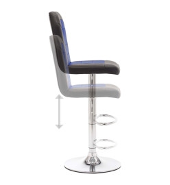 Chaises de bar lot de 2 bleu similicuir