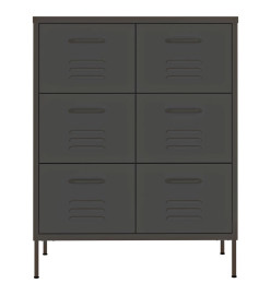 Armoire à tiroirs Anthracite 80x35x101,5 cm Acier