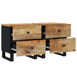 Tables de chevet 2 pcs 40x33x46 cm Bois de manguier solide