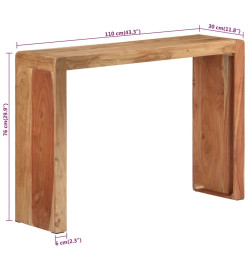 Table console 110x30x76 cm bois massif d'acacia