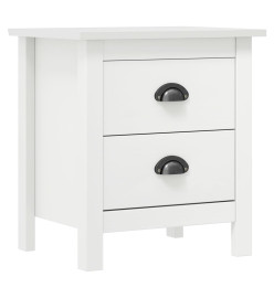 Tables de chevet Hill 2 pcs Blanc 46x35x49,5 cm Bois pin solide