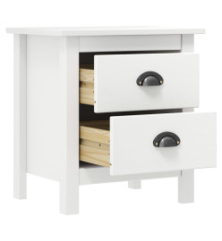 Tables de chevet Hill 2 pcs Blanc 46x35x49,5 cm Bois pin solide