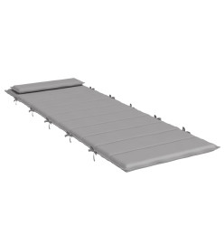 Coussin de chaise longue gris 180x60x3 cm tissu oxford