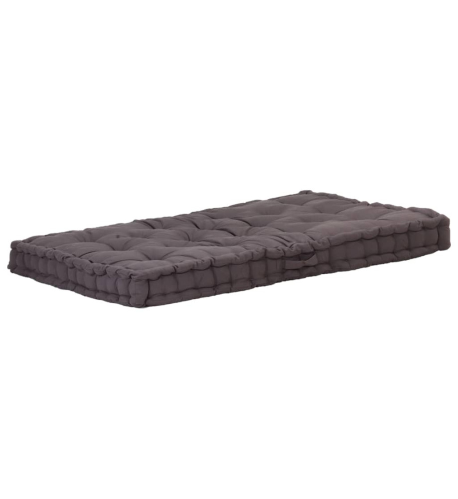Coussin de plancher de palette Coton 120x80x10 cm Anthracite Coussin de plancher de palette Coton 120x80x10 cm Anthracite