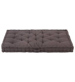 Coussin de plancher de palette Coton 120x80x10 cm Anthracite