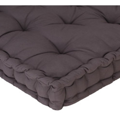 Coussin de plancher de palette Coton 120x80x10 cm Anthracite