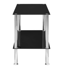 Table basse Noir 110x43x60 cm Verre trempé