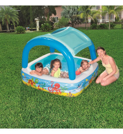 Bestway Piscine avec auvent 140 x 140 x 114 cm Bleu 52192