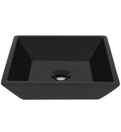 Lavabo Céramique carré Noir 41,5 x 41,5 x 12 cm