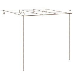 Pergola de jardin Marron antique 4x3x2,5 m Fer