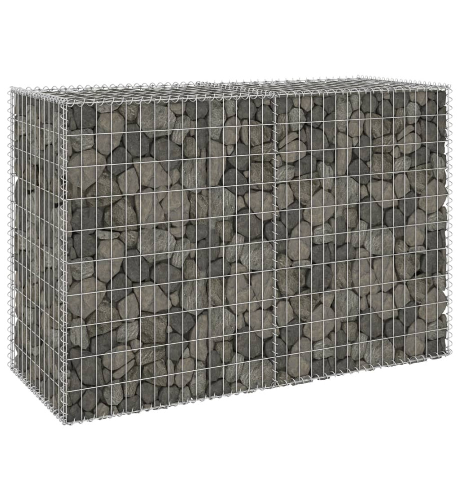 Mur en gabion avec couvercles Acier galvanisé 150x60x100 cm