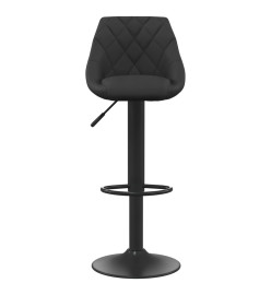 Tabourets de bar lot de 2 noir velours