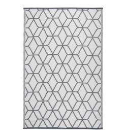 Esschert Design Tapis d'extérieur 180x121 cm Gris et blanc OC25