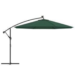 Parasol en porte-à-feux et poteau métallique 350 cm Vert