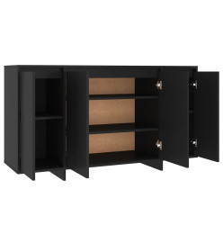 Buffet noir 135x41x75 cm bois d'ingénierie