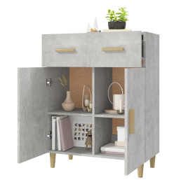 Buffet Gris béton 69,5x34x89 cm Bois d'ingénierie