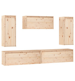 Meubles TV 5 pcs Bois massif de pin