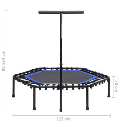 Trampoline de fitness avec poignée 122 cm