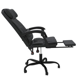 Fauteuil inclinable de bureau Noir Similicuir