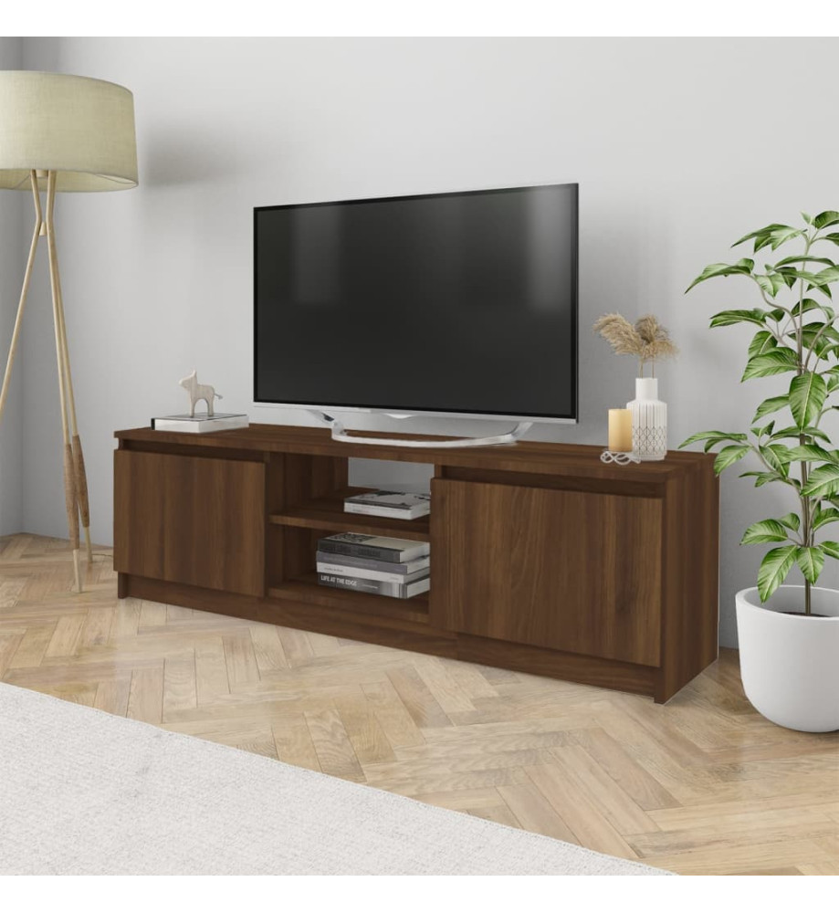 Meuble TV Chêne marron 120x30x35,5 cm Bois d'ingénierie