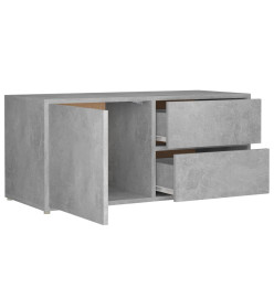 Meuble TV Gris béton 80x34x36 cm Aggloméré