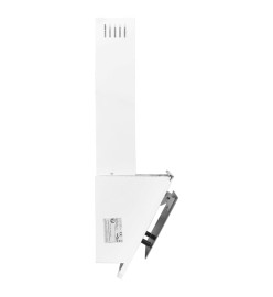 Hotte murale 60 cm Acier inoxydable et verre trempé Blanc